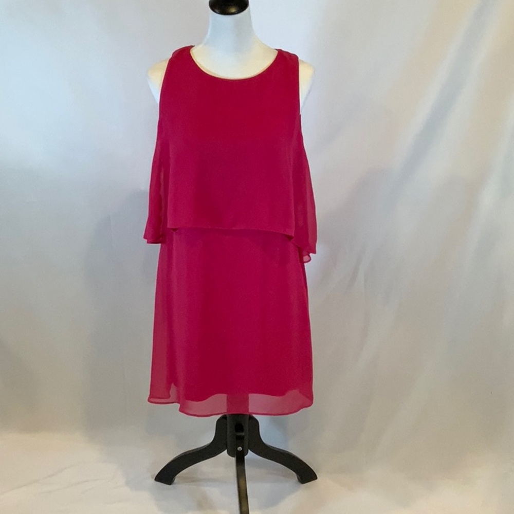 Vince Camuto Pink Tiered Midi Sundress